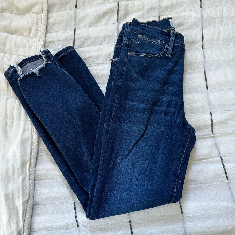 Frame Le High Straight Cobbert Rips Jeans - Picture 3 of 11
